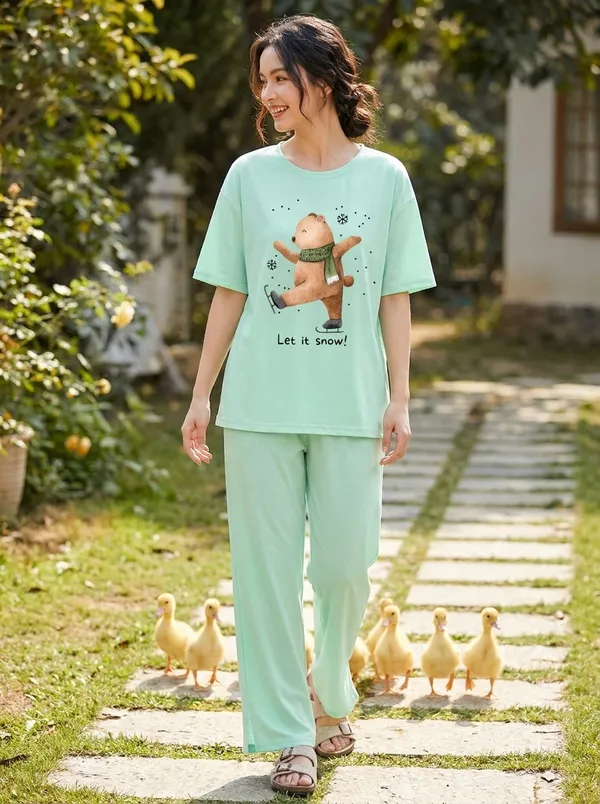 Fasense_Pure_Sinker_Cotton_Night_Suit_for_Women,__Super-Soft_Everyday_Loungewear_Tee_&_Pyjama_Set_for_Ladies_(Breathable,_Relaxed_Fit)