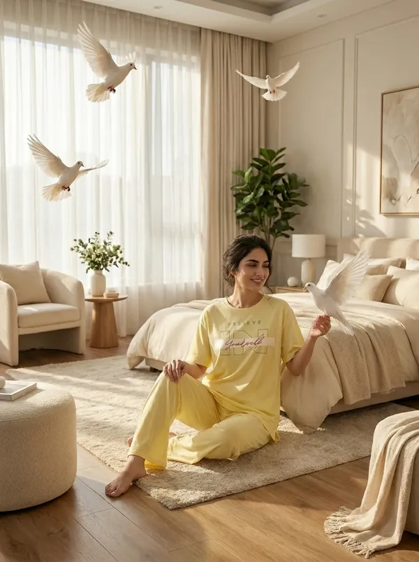 Fasense_Pure_Sinker_Cotton_Night_Suit_for_Women,__Super-Soft_Everyday_Loungewear_Tee_&_Pyjama_Set_for_Ladies_(Breathable,_Relaxed_Fit)