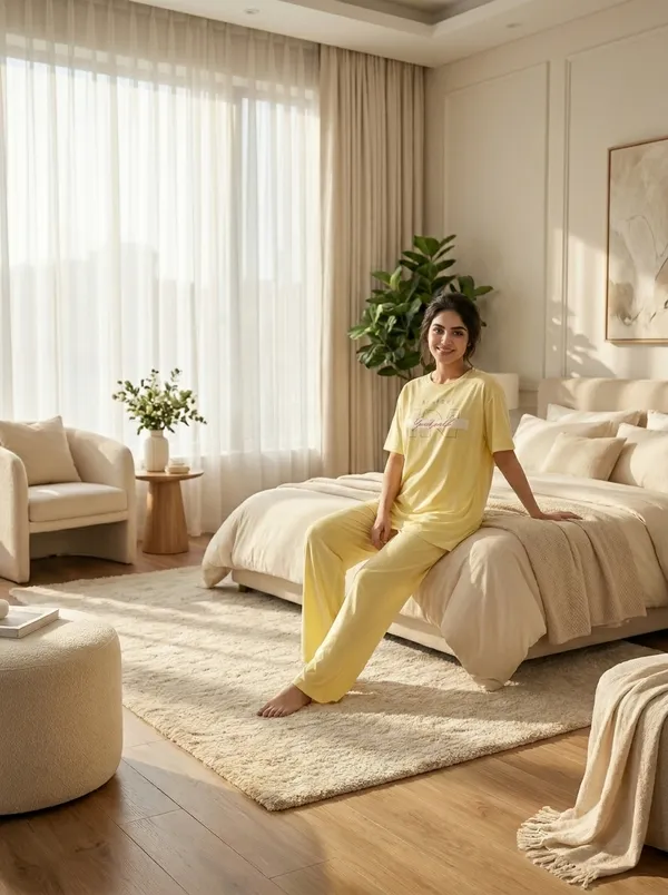 Fasense_Pure_Sinker_Cotton_Night_Suit_for_Women,__Super-Soft_Everyday_Loungewear_Tee_&_Pyjama_Set_for_Ladies_(Breathable,_Relaxed_Fit)