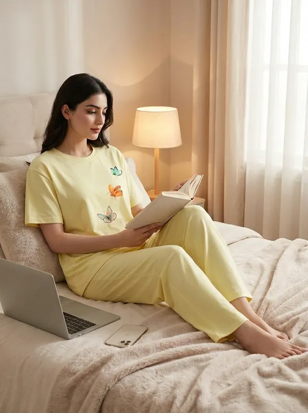 Fasense_Pure_Sinker_Cotton_Night_Suit_for_Women,__Super-Soft_Everyday_Loungewear_Tee_&_Pyjama_Set_for_Ladies_(Breathable,_Relaxed_Fit)
