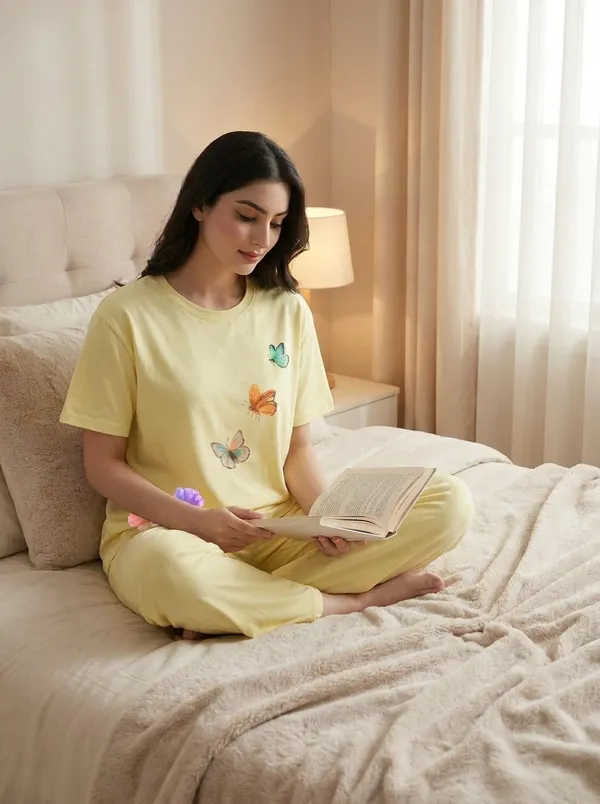 Fasense_Pure_Sinker_Cotton_Night_Suit_for_Women,__Super-Soft_Everyday_Loungewear_Tee_&_Pyjama_Set_for_Ladies_(Breathable,_Relaxed_Fit)