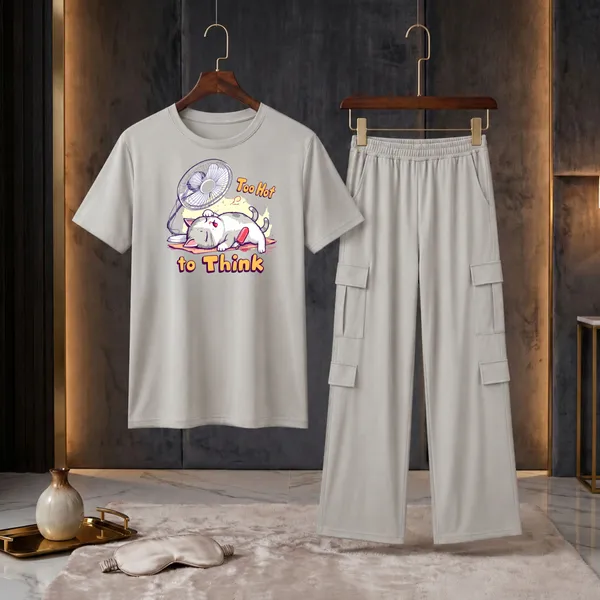 Fasense_Women's_"Too_Hot_To_Think"_Tencel_Modal_Lycra_Night_Suit_-_Summer_Cooling_Pyjama_Set