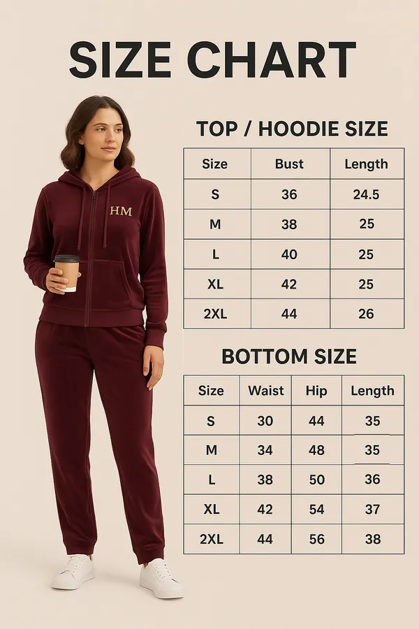 Fasense_Women's_Velvet_Supersoft_Nightsuit_Set_-_Premium_Loungewear_Pyjama_Set_for_Ladies-Wine