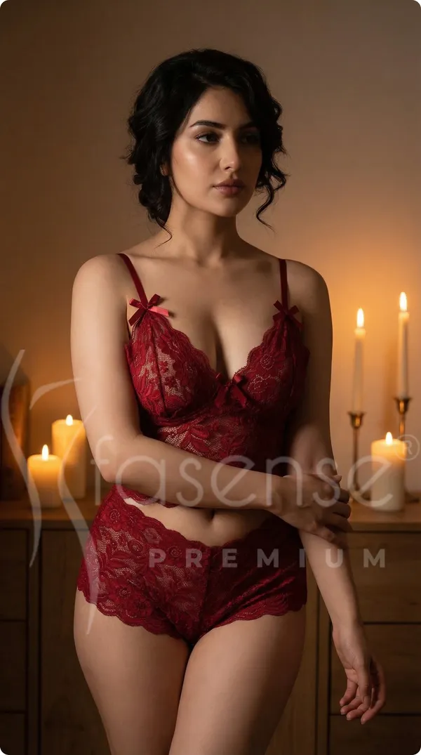 Fasense_Maroon_Lace_Lingerie_Set_for_Women_Premium_Soft_Lace_Bralette_Nightwear_Set