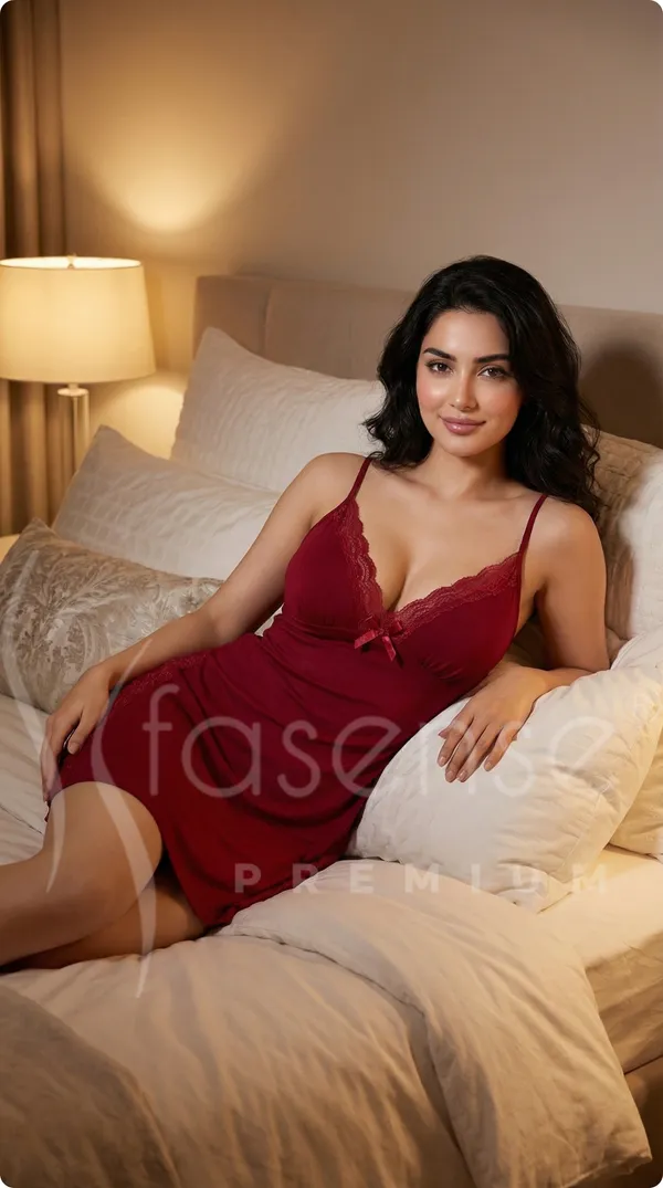 Soft_Imported_Malai_Fabric_Wine_Babydoll_Nightdress_for_Women_Deep_V_Lace_Design,_Stretch_Fit_Romantic_Lingerie_Set