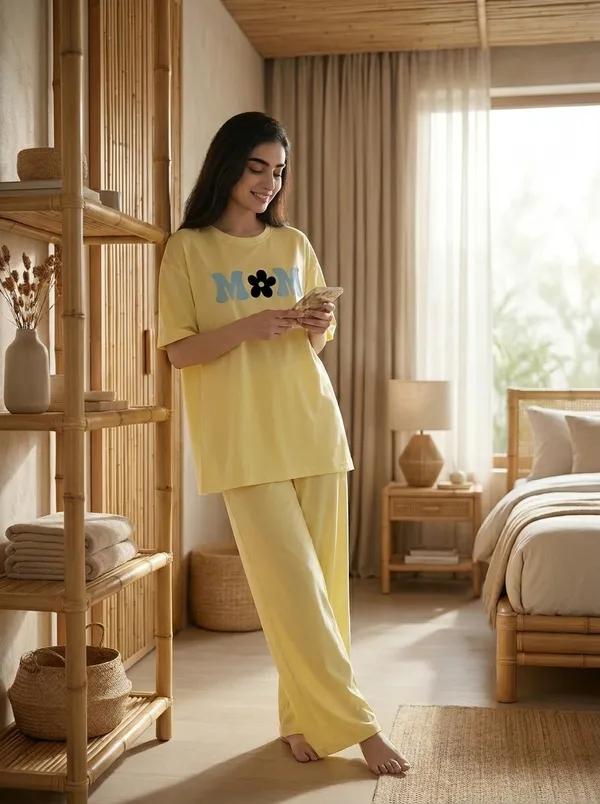 Fasense_Pure_Sinker_Cotton_Night_Suit_for_Women,__Super-Soft_Everyday_Loungewear_Tee_&_Pyjama_Set_for_Ladies_(Breathable,_Relaxed_Fit)