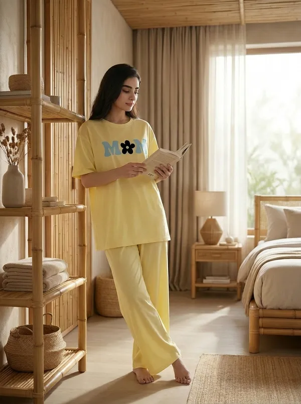 Fasense_Pure_Sinker_Cotton_Night_Suit_for_Women,__Super-Soft_Everyday_Loungewear_Tee_&_Pyjama_Set_for_Ladies_(Breathable,_Relaxed_Fit)