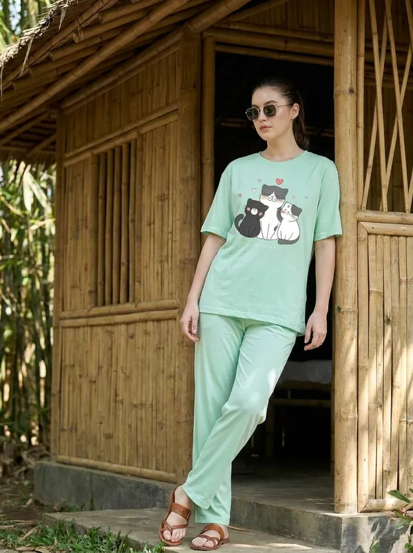 Fasense_Pure_Sinker_Cotton_Night_Suit_for_Women,__Super-Soft_Everyday_Loungewear_Tee_&_Pyjama_Set_for_Ladies_(Breathable,_Relaxed_Fit)