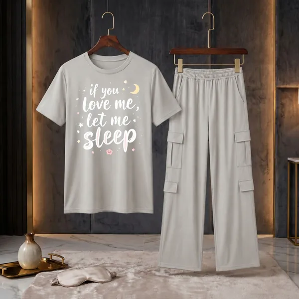 Fasense_Women's_"Let_Me_Sleep"_Tencel_Modal_Lycra_Night_Suit_-_Funny_Quote_Pyjama_Set