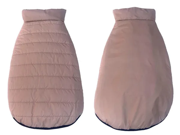 Beige_Polyester_Winter_Clothes_Reversible_Puffer_Dog_Jacket