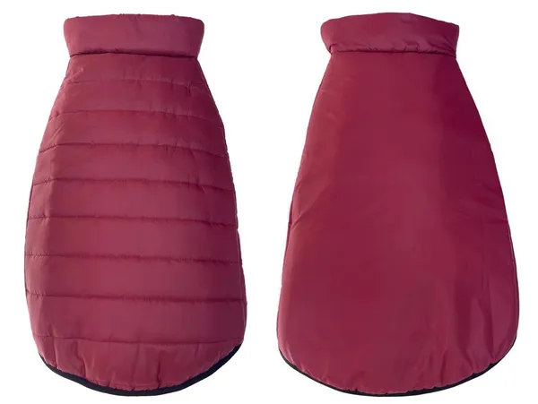 Maroon_Polyester_Winter_Clothes_Reversible_Puffer_Dog_Jacket