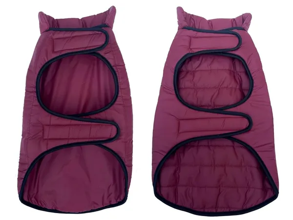 Maroon_Polyester_Winter_Clothes_Reversible_Puffer_Dog_Jacket