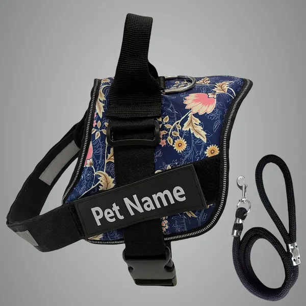 Blue_Nylon_Customized_Dog_Vest_Harness