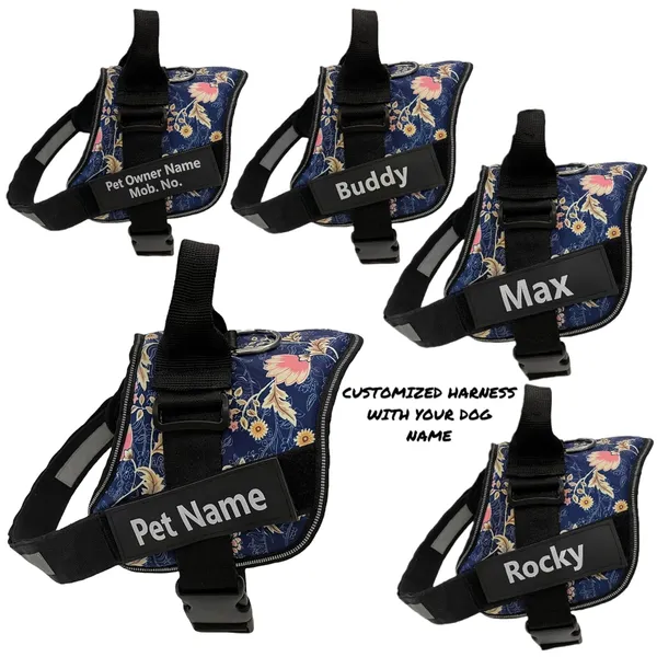 Blue_Nylon_Customized_Dog_Vest_Harness