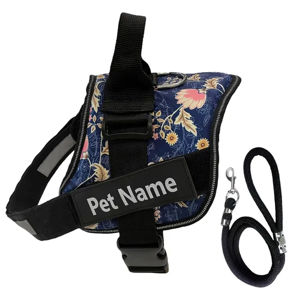Blue_Nylon_Customized_Dog_Vest_Harness