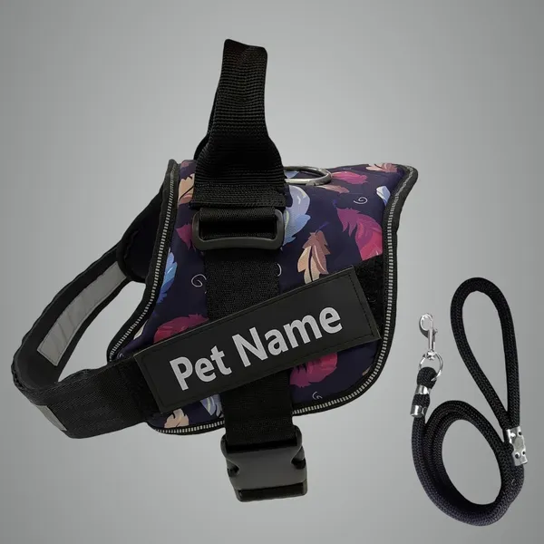 Navy_Blue_Nylon_Customized_Dog_Vest_Harness