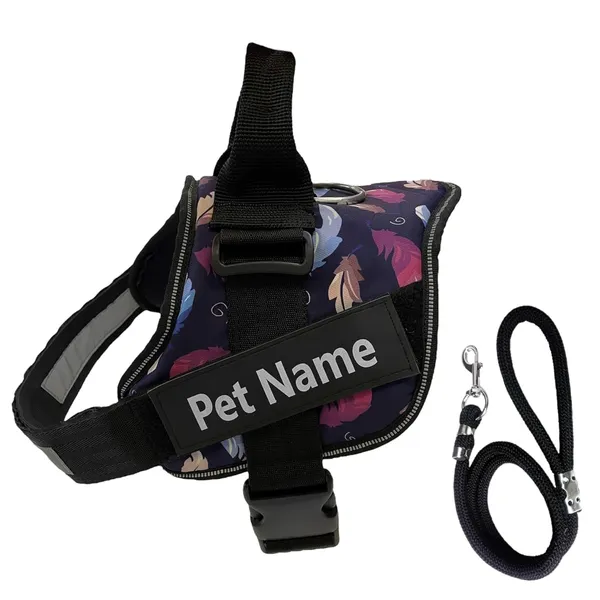 Navy_Blue_Nylon_Customized_Dog_Vest_Harness