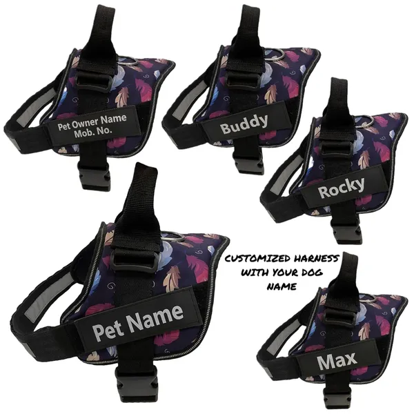 Navy_Blue_Nylon_Customized_Dog_Vest_Harness