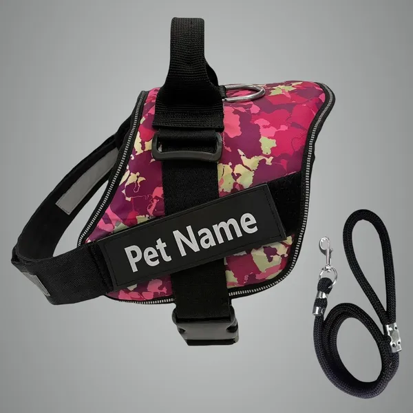 Pink_Nylon_Customized_Dog_Vest_Harness