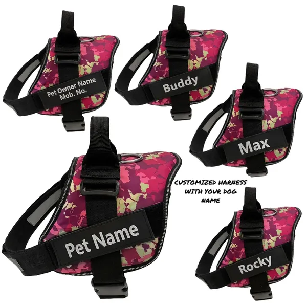 Pink_Nylon_Customized_Dog_Vest_Harness