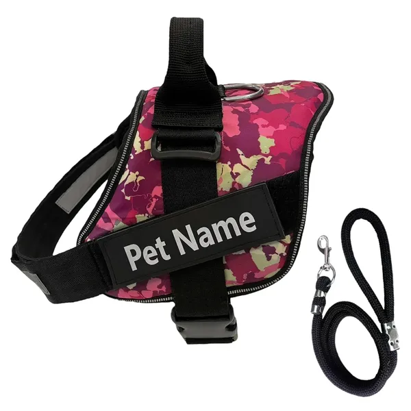 Pink_Nylon_Customized_Dog_Vest_Harness