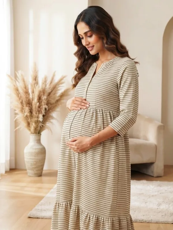 Striped_Maternity_Midi_Dress