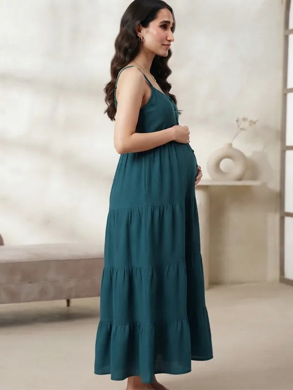 Serene_Teal_Maternity_Maxi_Dress