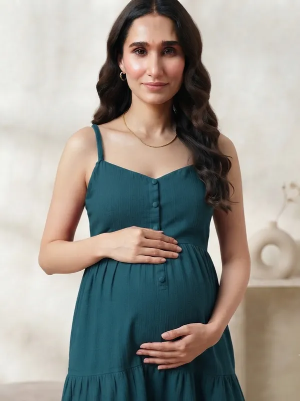 Serene_Teal_Maternity_Maxi_Dress