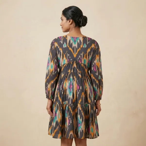 Amaya_Ikat_Print_Tiered_Maternity_Dress