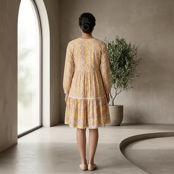 Vibrant_Chevron_Tiered_Maternity_Dress