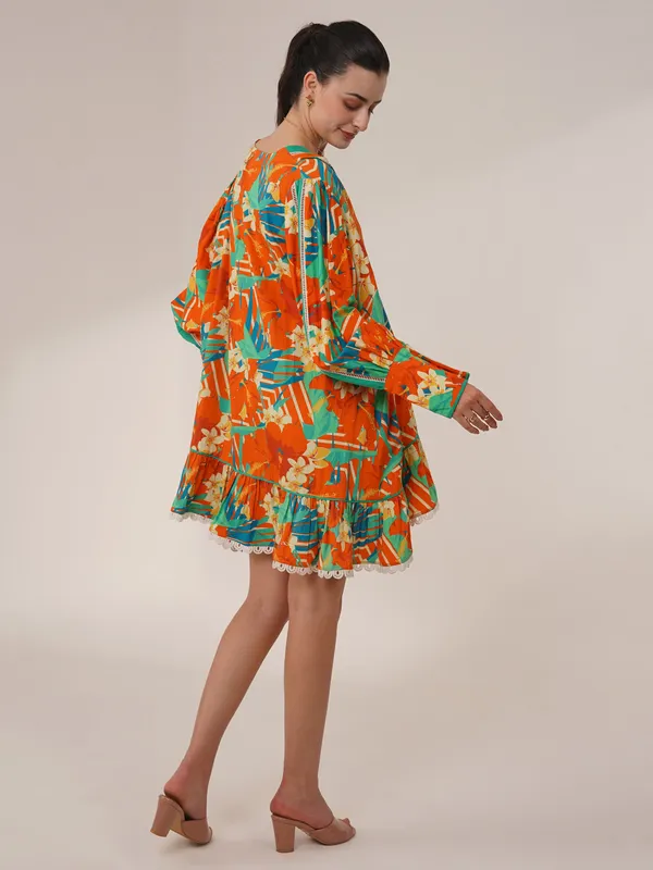 Sunset_Orange_&_Ocean_Teal_&_Crisp_White_Tropicana_Maternity_Shirt_Dress