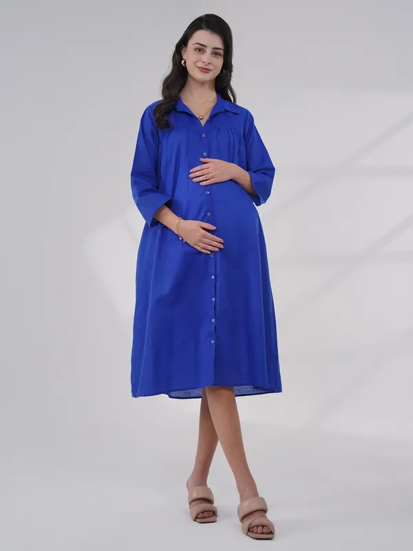 The Mama Project Multicolor Soft Gathered Maternity Shirt Dress Price in  India - Buy The Mama Project Multicolor Soft Gathered Maternity Shirt Dress  online at https://themamaproject.co
