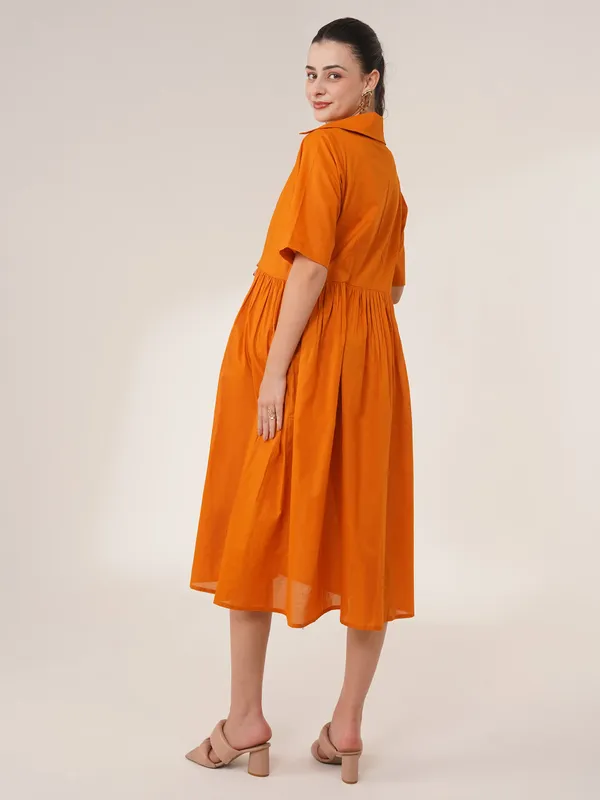 Marigold_&_Orange_Sunset_Glow_Maternity_Shirt_Dress