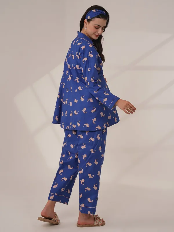 Deep_Blue_&_Whale_Print_Ocean_Whales_Maternity_Night_Suit