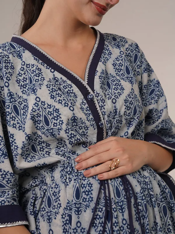 Grey_Soft_Indigo_Maternity_Kaftan_Dress