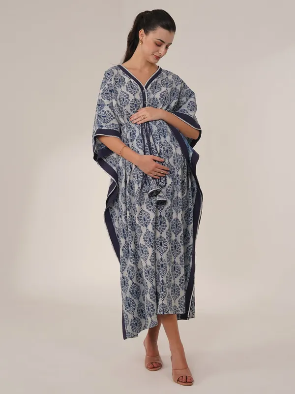 Grey_Soft_Indigo_Maternity_Kaftan_Dress
