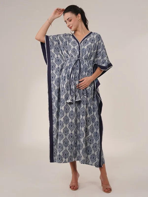 Grey_Soft_Indigo_Maternity_Kaftan_Dress