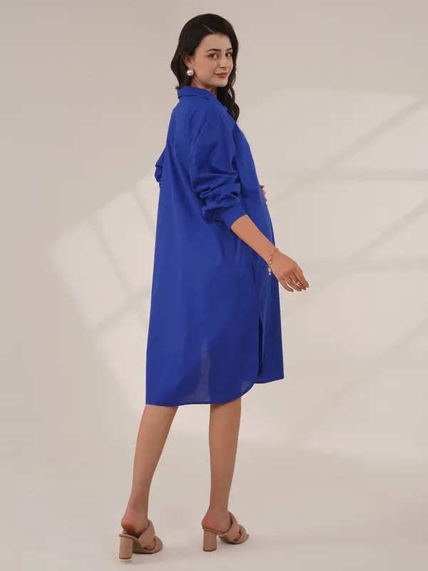 Cobalt_Blue_Everyday_Ease_Maternity_Shirt_Dress
