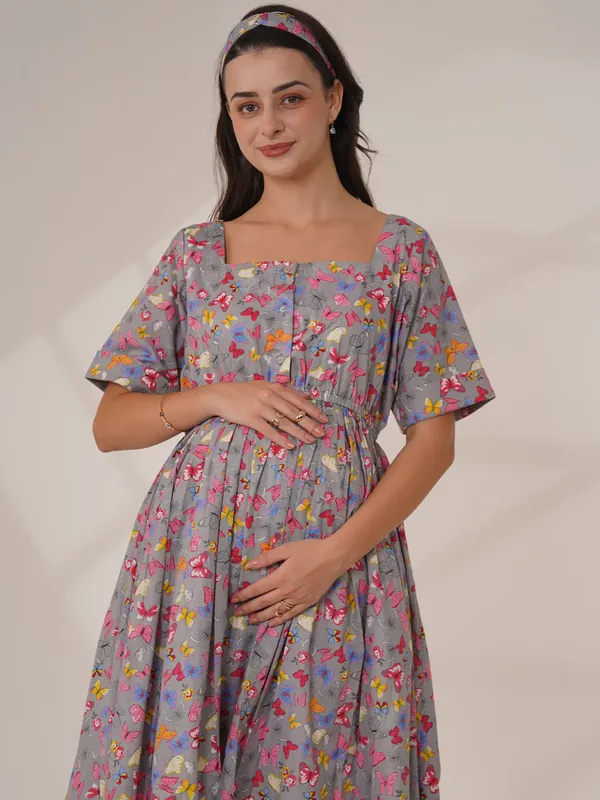 Multicolor_Butterfly_Kisses_Maternity_Dress