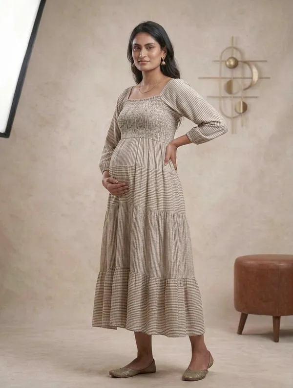 Earthy_Tones_Smocked_Maternity_Maxi_Dress
