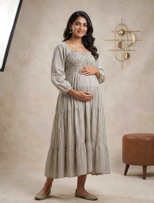 Earthy_Tones_Smocked_Maternity_Maxi_Dress