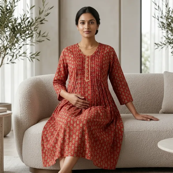 Crimson_Paisley_Pleated_Maternity_Top