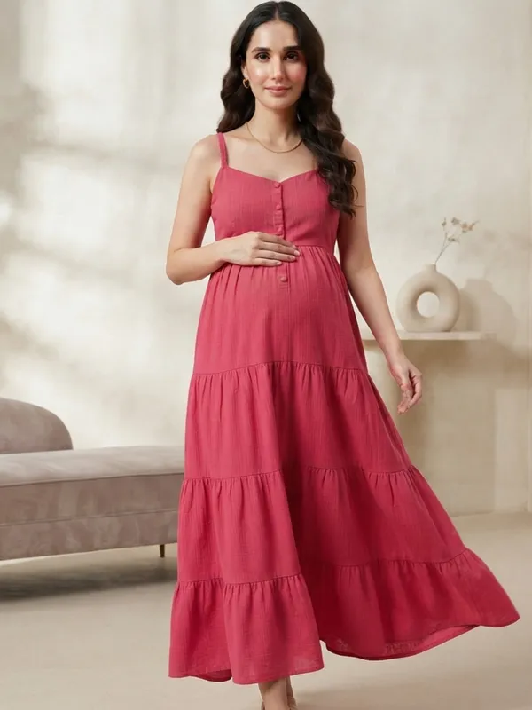 Radiant_Rani_Pink_Maternity_Maxi_Dress