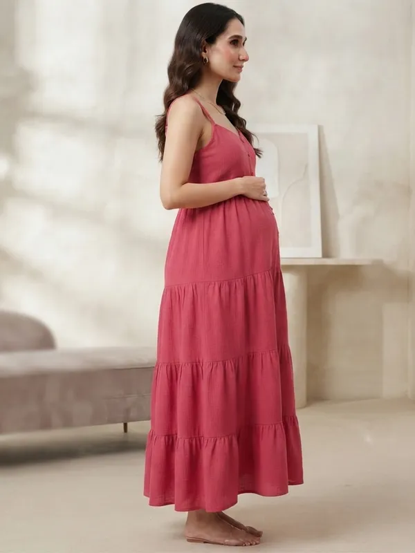 Radiant_Rani_Pink_Maternity_Maxi_Dress