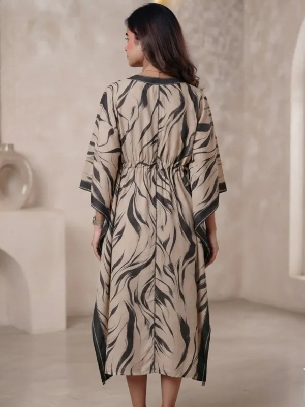 Sandstone_Botanical_Maternity_Kaftan_Dress