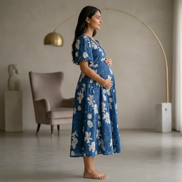 Midnight_Bloom_Maternity_V-Neck_Dress