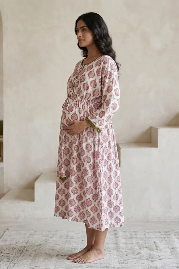 Earthy_Bloom_Maternity_A-Line_Dress