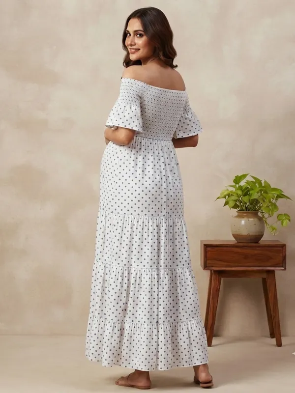 Off-Shoulder_Polka_Dot_Maternity_Maxi_Dress