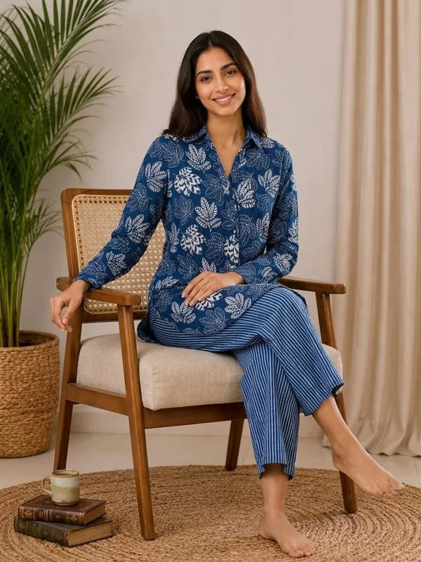 Indigo_Leaf_Print_Maternity_Tunic