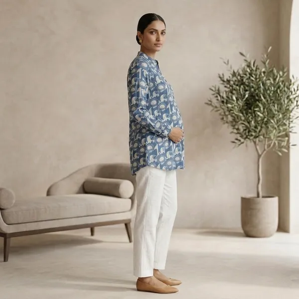 The_Serene_Safari_Printed_Maternity_Tunic
